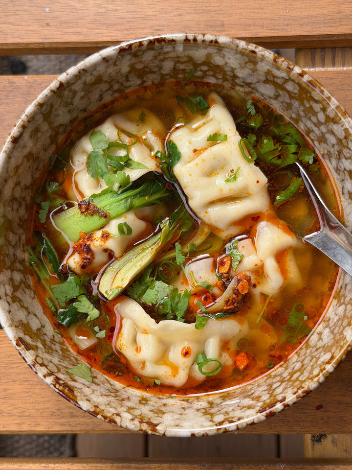 Sixtens favoritfrukost | dumplings i fuskbuljong
