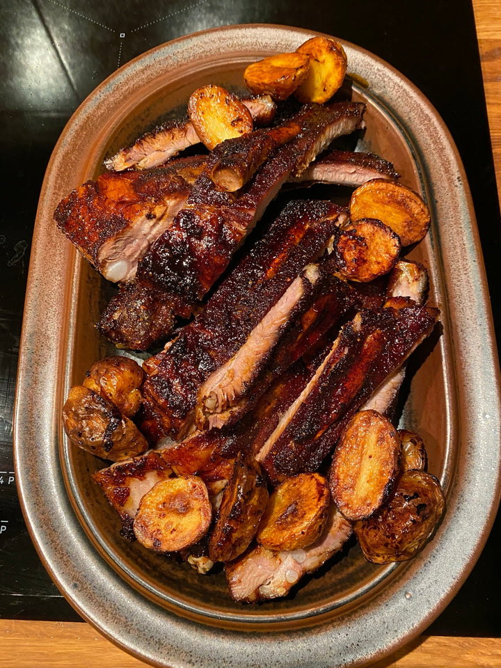 Revbensspjäll med rub (spare ribs)
