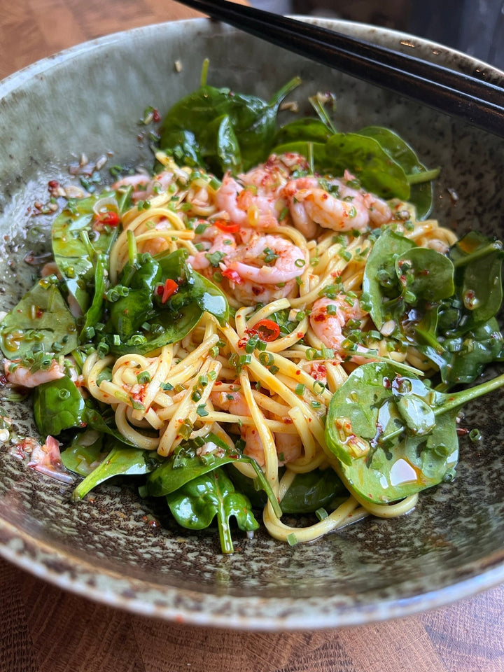 Chilinudlar med räkor 🦐