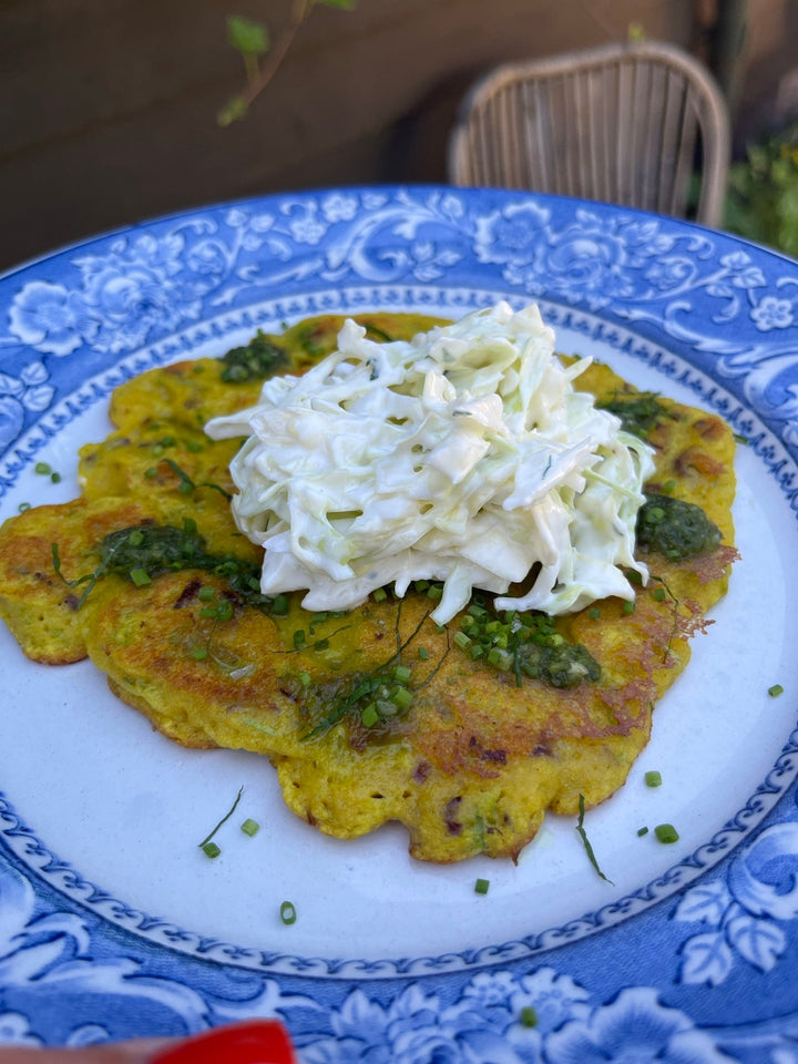 Mungbönspannkaka med myntachutney