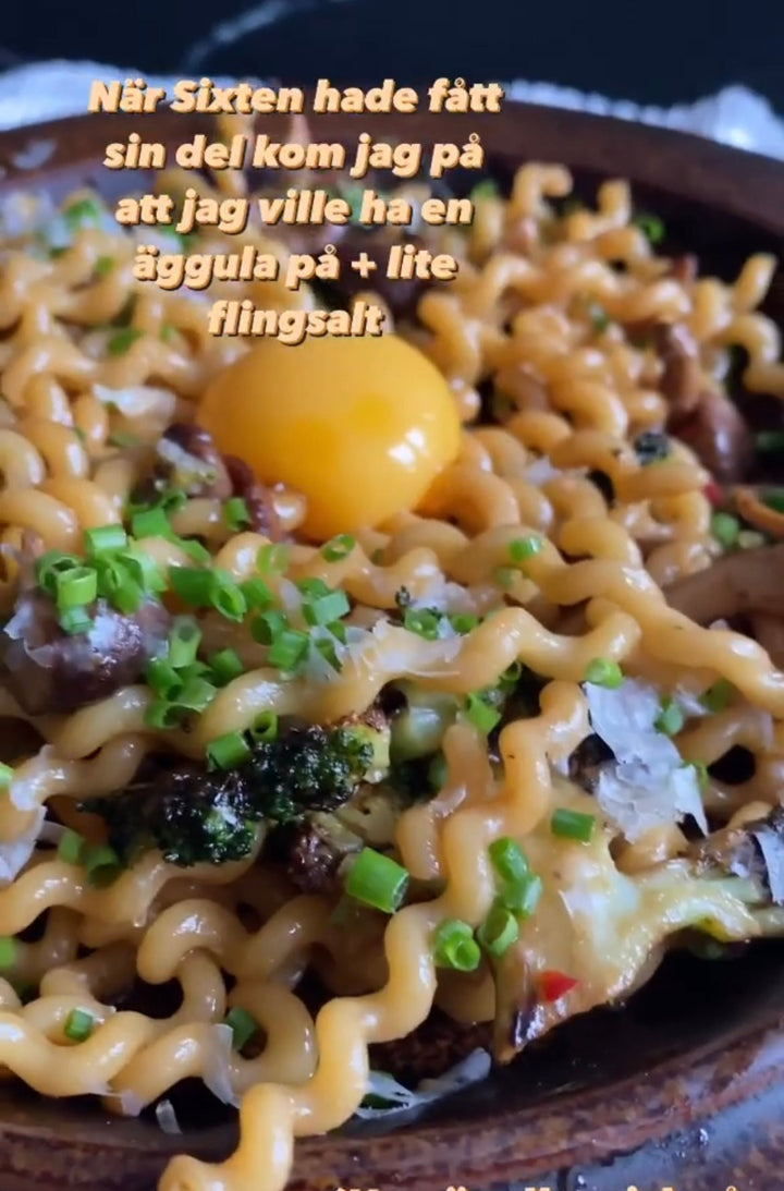 Shiitakepasta med parmesan & äggula