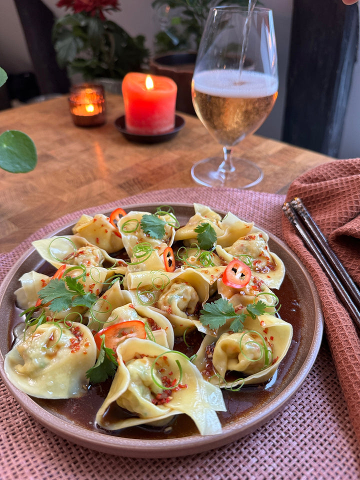 Wontons med räkor & ponzu 🦐🥟