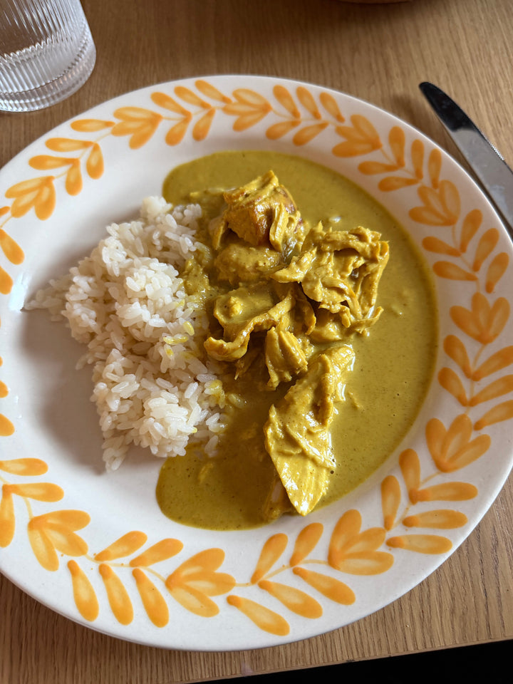 Kycklingcurry med ris (gul mammacurry)