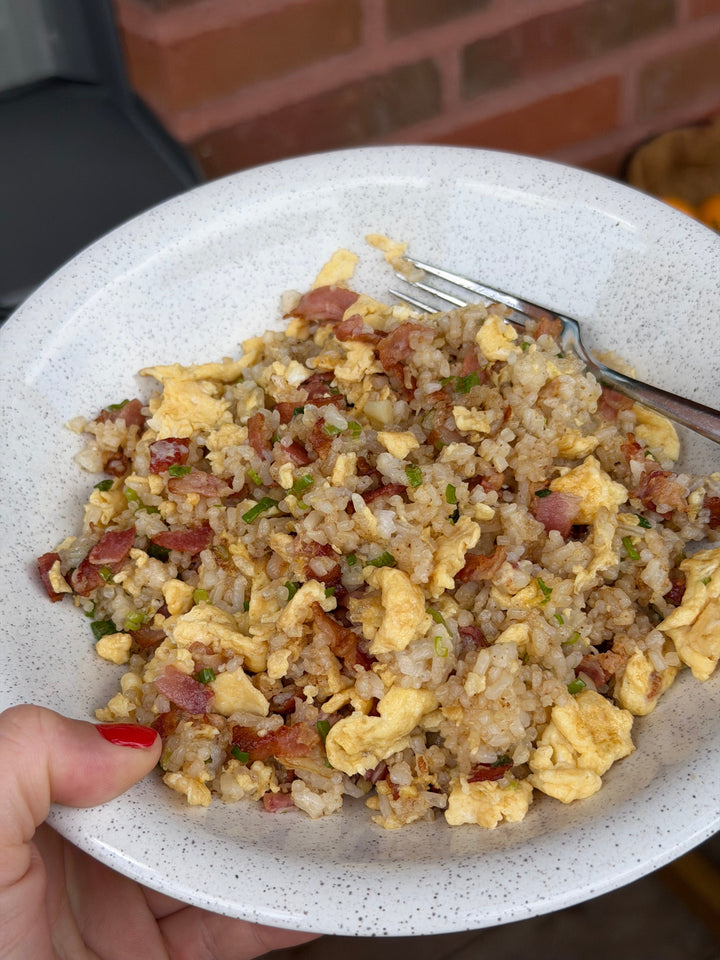 Fried rice med bacon | (på fryst ris)