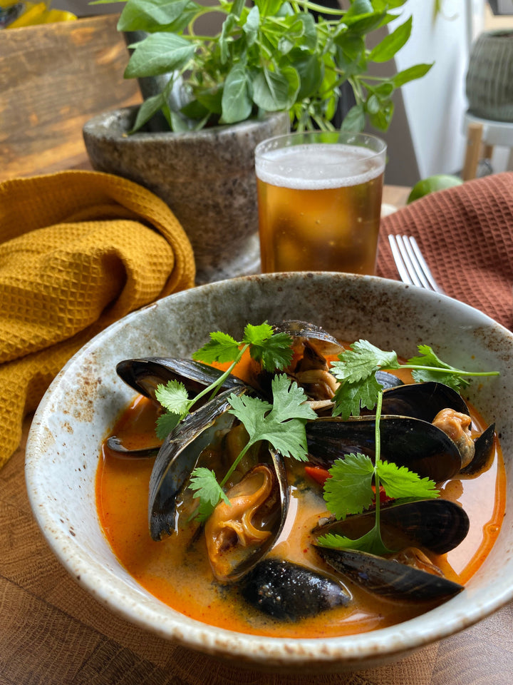 Blåmusslor Tom yum