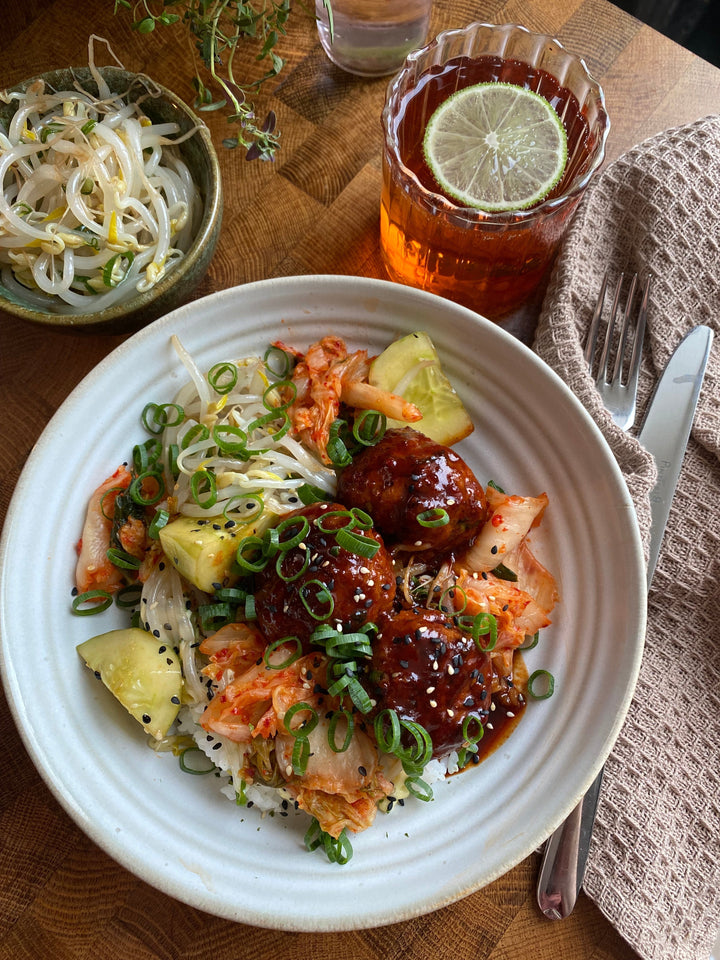 Koreanska köttbullar med gochujang-glaze
