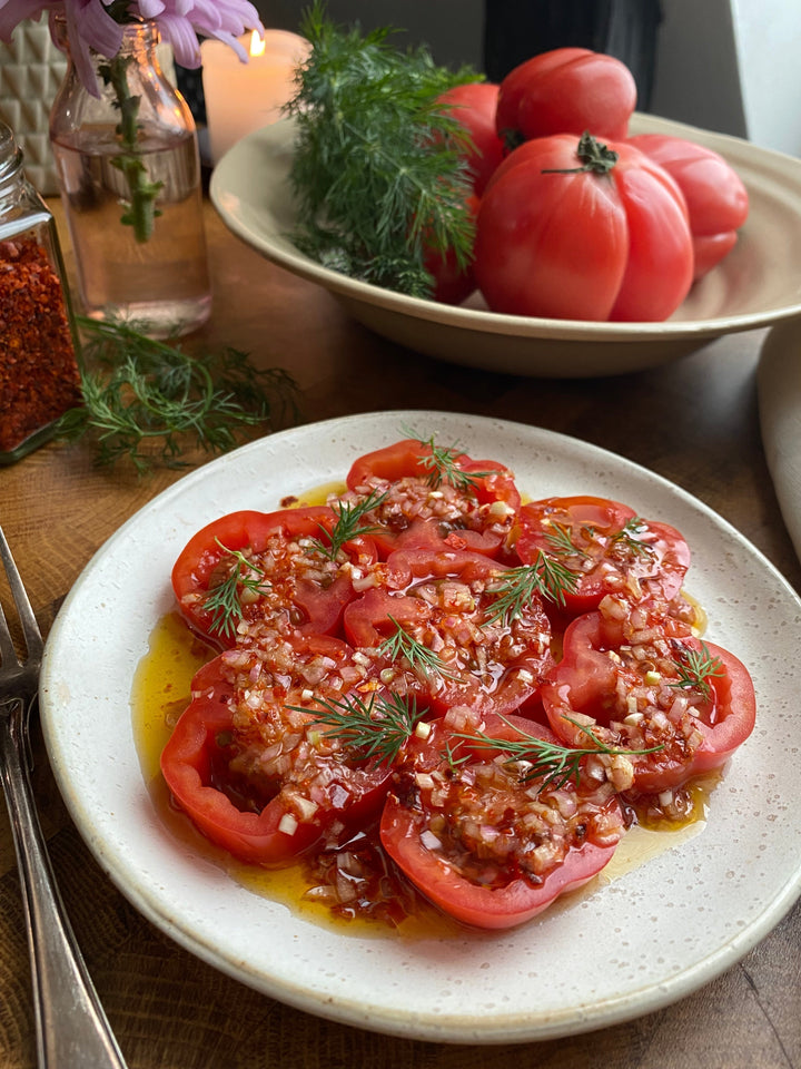 Tomatsallad med aleppopeppar & dill 🍅