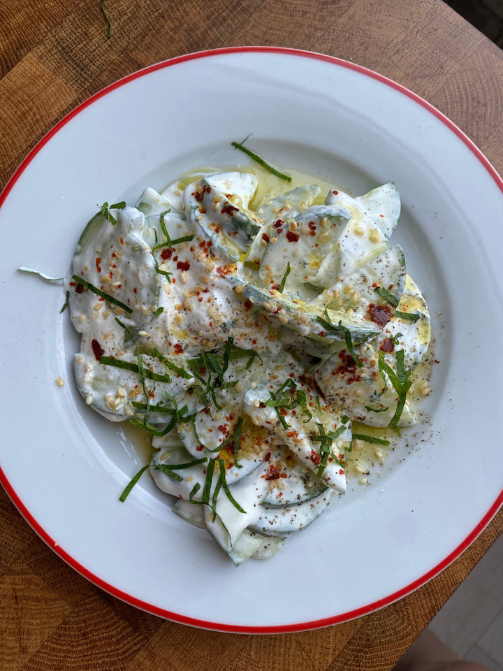 Gurksallad med yoghurt & mynta 🥒